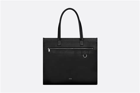 Safari Tote Bag Black Grained Calfskin 